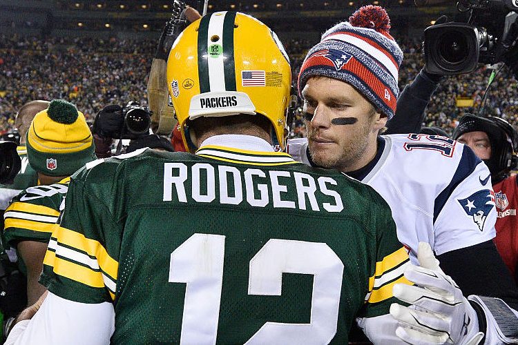 Aaron Rodgers and Tom Brady sit atop the NFL MVP odds list.